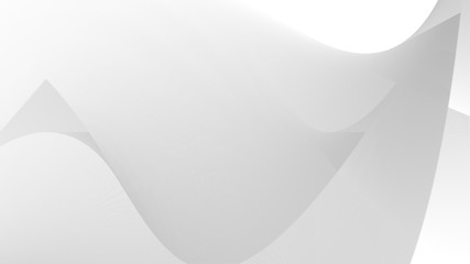 Wall Mural - abstract architecture background. white circular sound wave simple loop . 3d rendering circles patte