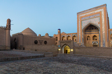 Wall Mural - Allakuli Khan Madrassah in the old town of Khiva, Uzbekistan.