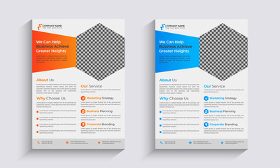 Wall Mural - corporate flyer design with two gradient color.  