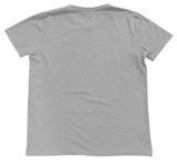 Fototapeta  - Gray t-shirt mock up, gray tshirt template ready for your own graphics, t shirt template on white background copy space