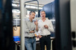 © Westend61 - Businessmen in factory, having a meeting, discussing solutions