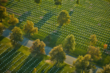 USA, Virginia, Aerial Photograph Of Arlington National Cemetery