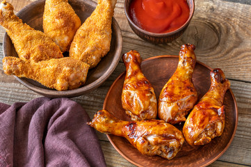 Poster - Breaded and grilled chicken drumsticks