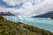Argentinien, Santa Cruz, Lago Argentino, Der spektakuläre Perito Moreno Gletscher von Weitem