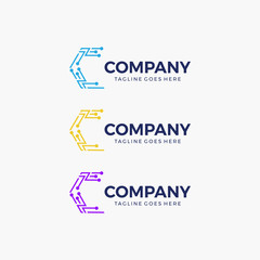 Wall Mural - vector abstract circuit shape logo design template.