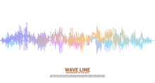 Sound Wave Music Equalizer Background. Music Voice Audio Visual Signal