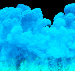 Poster - colorful clouds, smoke effect flowing with turbulences and speed. cloud collision isolated on black 