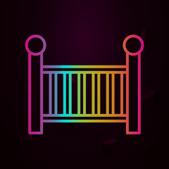 Poster - Crib, bed nolan icon Simple thin line, outline vector of Maternity icons for ui and ux, website or mobile application