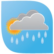 Rainfall With Clouds And Sun