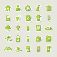 Sticker - collection of eco icons