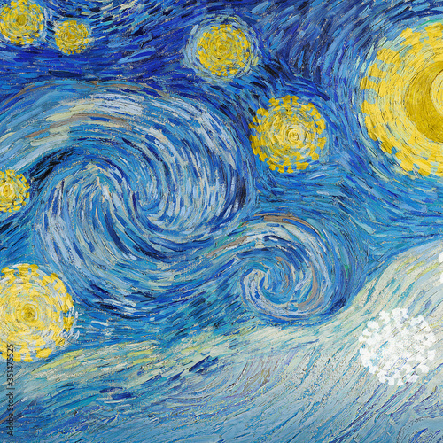 Naklejki Vincent van Gogh  reklama-spoleczna-van-gogha-z-remiksem-pandemii-koronawirusa-the-starry-night