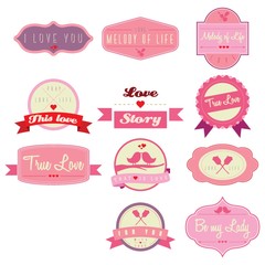 Sticker - Collection of love labels