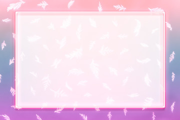 Wall Mural - frame on leaves background