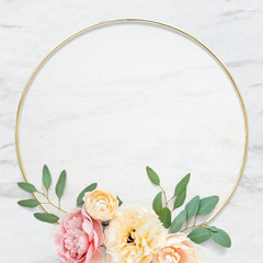 Wall Mural - frame with flowers