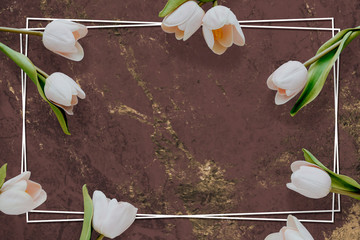 Wall Mural - Frame with flowers
