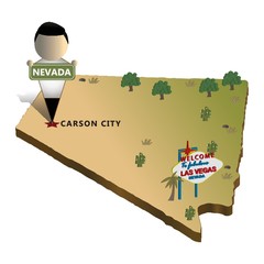 Sticker - nevada state map