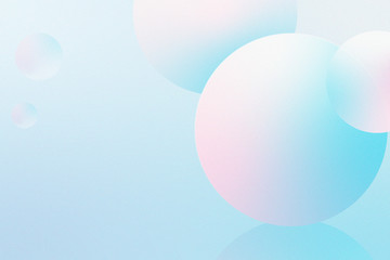 Wall Mural - 3d pink and blue balls on a blue background