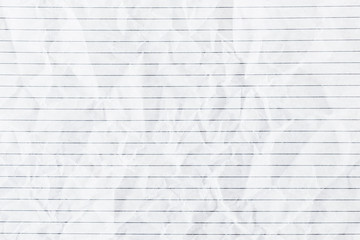 Wall Mural - White crumpled lined paper background