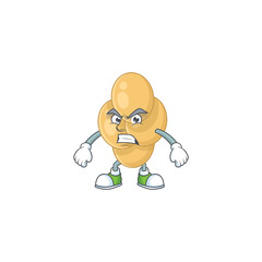 Sticker - cartoon drawing of bordetella pertussis showing angry face