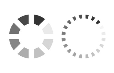 Poster - Load icon. Circle website buffer loader or preloader. download or upload status icon