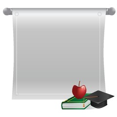 Sticker - graduation scroll