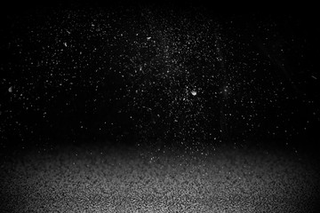 Wall Mural - white glitter pattern on a black background
