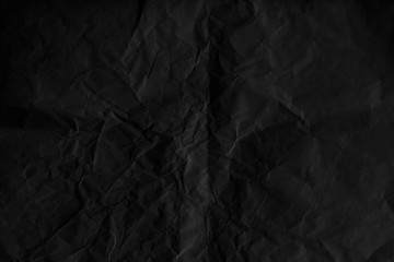 Canvas Print - Crumpled black paper textured background