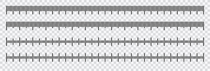 Poster - Ruler scale measure. Length measurement scale chart isolated on transparent background