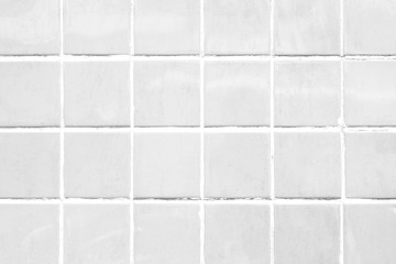 Poster - White tile patterned background