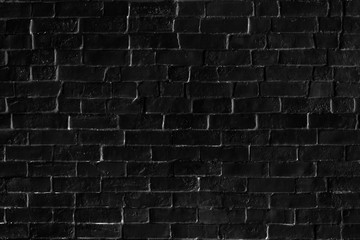 Wall Mural - Black brick patterned background