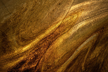 Wall Mural - dark gold paint textured background