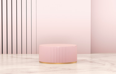 Poster - Beauty fashion luxury podium backdrop for product display. 3d render.