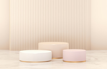 Poster - Beauty fashion luxury podium backdrop for product display. 3d render.