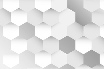 Canvas Print - gray hexagon patterned background design