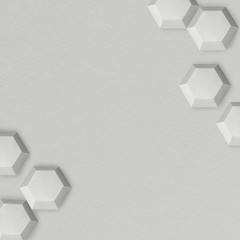 Wall Mural - Gray geometric paper craft design background