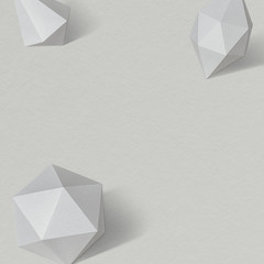 Wall Mural - Gray geometric paper craft design background