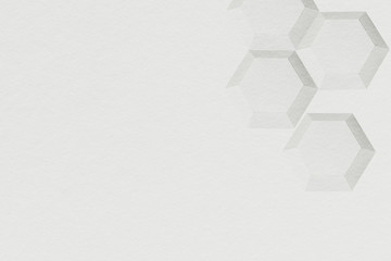 Wall Mural - Gray paper craft hexagon patterned background