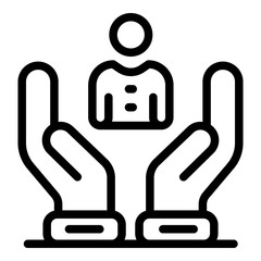 Poster - personal guard icon. outline personal guard vector icon for web design isolated on white background