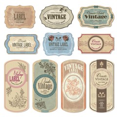 Wall Mural - vintage labels