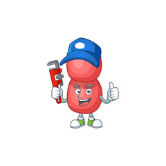 Sticker - neisseria gonorrhoeae Cartoon drawing concept work as smart Plumber