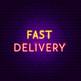 Fototapeta Młodzieżowe - Fast Delivery Neon Text