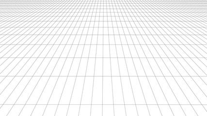 Poster - Vector perspective grid. Detailed lines forming an abstract background