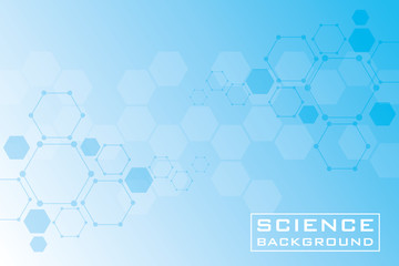 Wall Mural - blue science background with lines structures