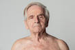 Portrait of a semi-nude senior western man