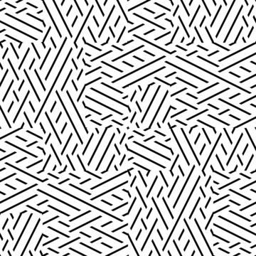 Seamless pattern with oblique black segments