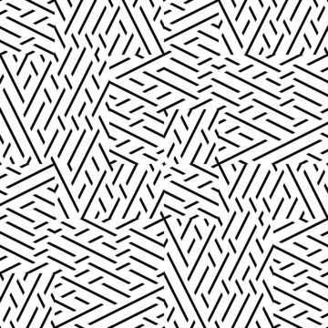 Seamless pattern with oblique black segments