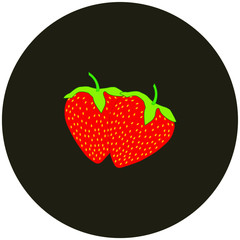 Wall Mural - strawberry fruit. illustration for web and mobile design.