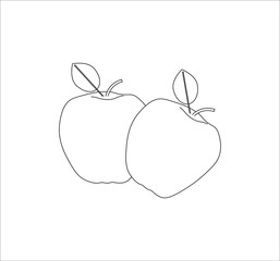 Canvas Print - apple fruit. illustration for web and mobile design.