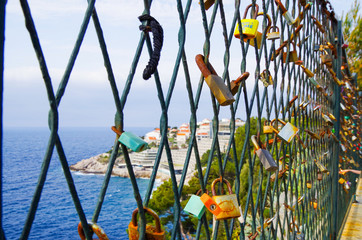 Attractive morning view of famous beach bay  in city of Dubrovnik. Bright summer seascape of Adriatic sea, Croatia, Europe. Beautiful world of Mediterranean countries.