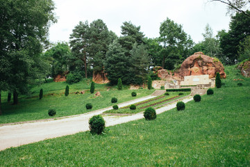 Kislovodsk national park - the biggest park in Europe, summer season, Mineral thermal springs, Caucasus, Russia